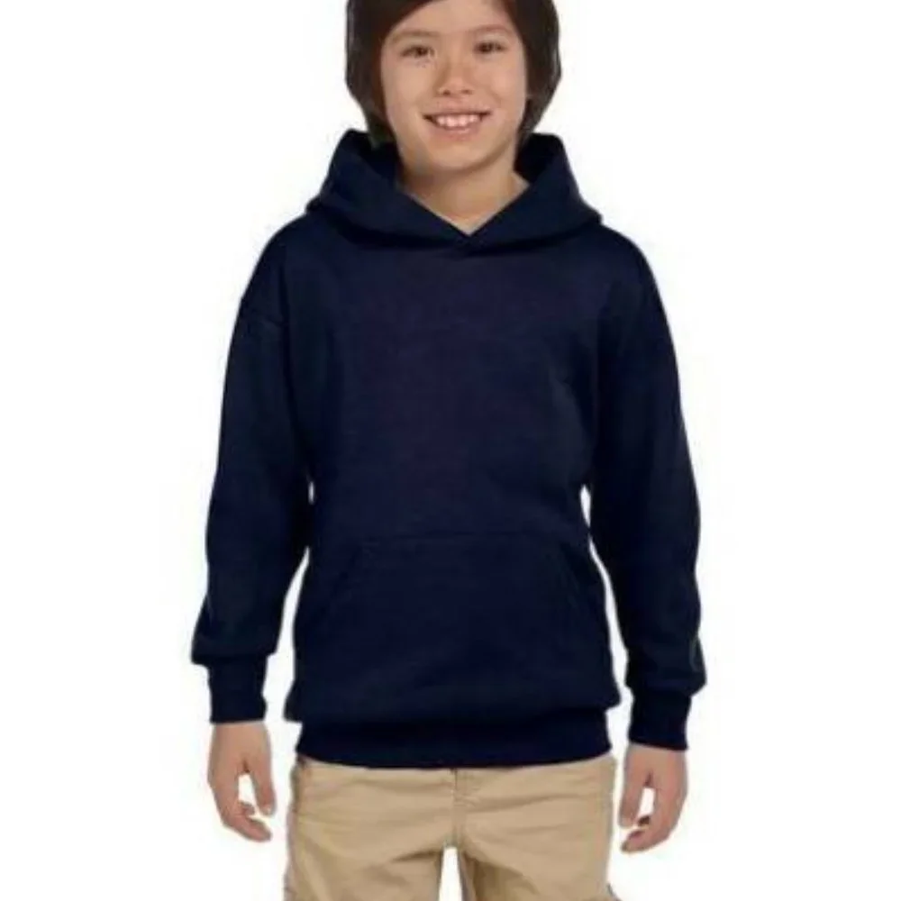 2 Hanes Youth Pullover Hoodie  Navy size XS